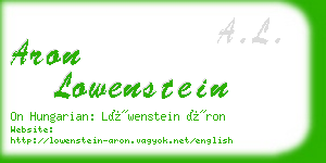 aron lowenstein business card